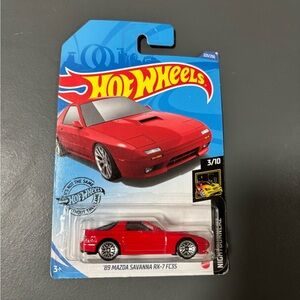 Hot Wheels '89 Mazda Savanna RX-7 FC3S Nightburnerz Red